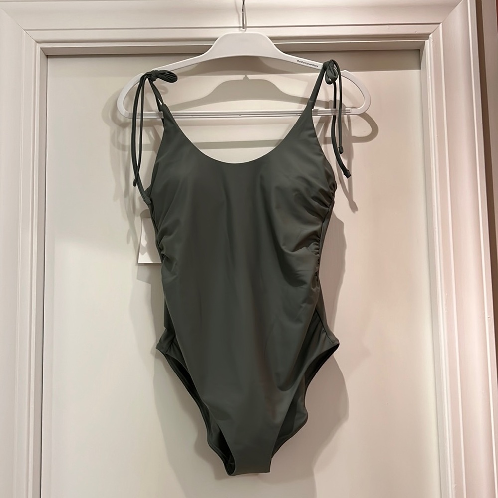 NWT Hatch The Poppy One Piece Swimsuit, Olive color, Size Small